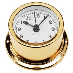 Meridian Zero Solid Brass Porthole Clock 80mm Dial