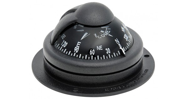 Riviera Comet Compass (BC1) - Surface Mount - Black With Black Card